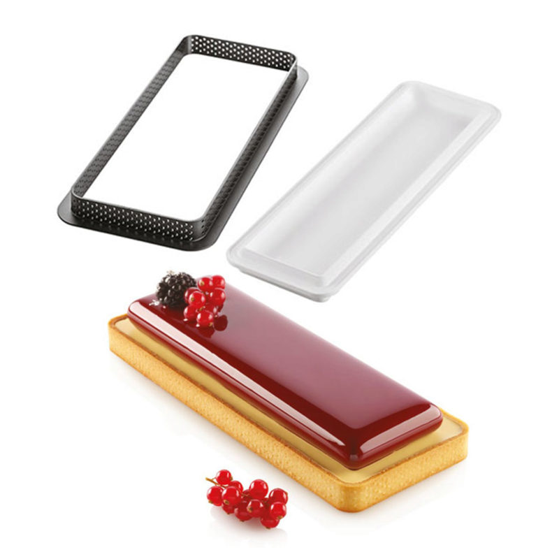RECHTHOEKIG SILIKOMART TAARTRING VORM KIT 265 X105MMH 20MM 1 KADER + 1 VORM = KIT