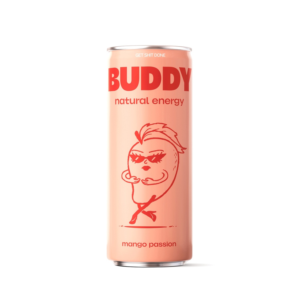 BUDDY MANGO PASSION DRINK BLIKJES 12 X 250ML