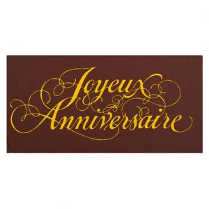 060990 PCB RECHTHOEKEN CN JOYEUX ANNIVERSAIRE 6X3 CM 75 STUKS ***S/CD***