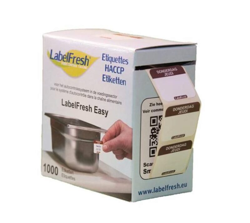 LABELFRESH *EASY* 1000 ETIKETTEN 30 X 25 MM "DONDERDAG"