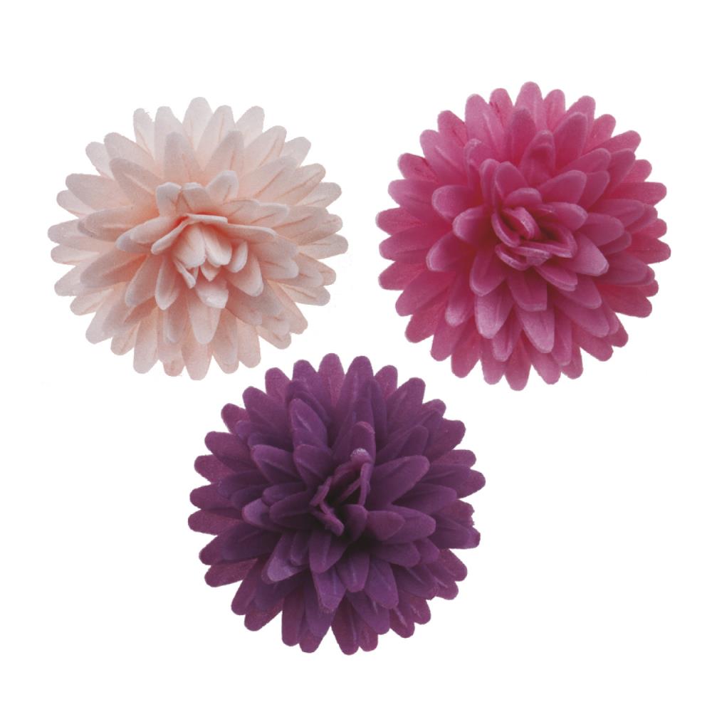 POMPON EN AZYME 4.5CM 3 COLORIS 12 PCES