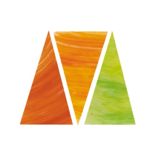 1034725 WHITE CHOCOLATE TRIANGLE 3.8X2.4CM GREEN ORANGE RED 540 PCES ***S/CDE***