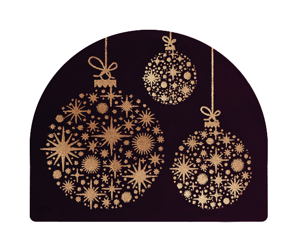 088110 PCB EMBOUTS DE BÛCHETTES ARRONDIS CN BOULE DE NOËL 4X4CM 108PCS ***S/CDE***