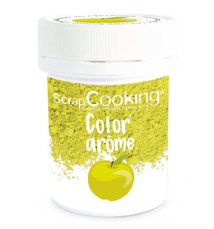 *FDS*SCRAPCOOKING COLORANT AROME ALIMENTAIRE VERT/POMME10GR