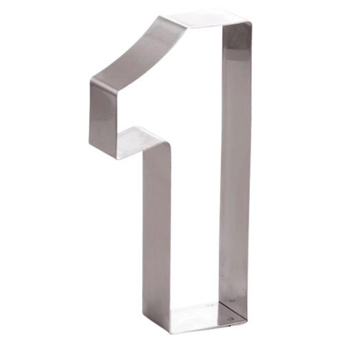 NUMBER MOLD N° 1 STAINLESS STEEL 30CM HT4CM