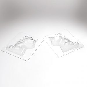 074103 PCB EENHOORN MALLEN VOOR 6 ONDERWERPEN 12,5X11,4CM H.7,5 CM 12 STUKS ***S/CD***