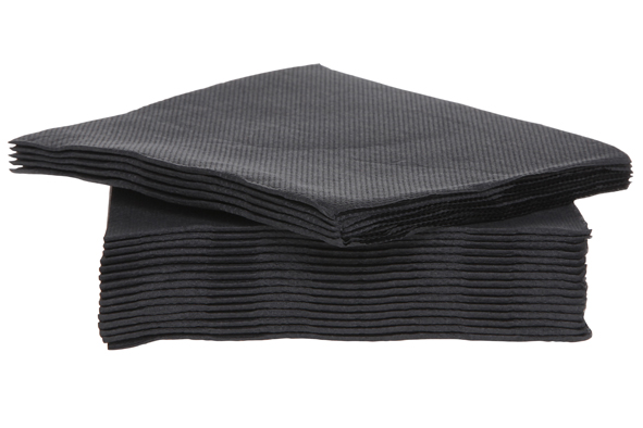 C&T PROF BLACK COCKTAIL NAPKIN 25X25CM 40PCS