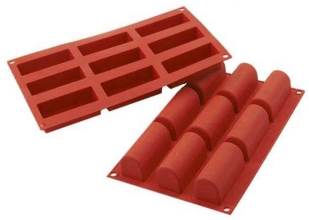 SILIKOMART SF130 MOULE 9 BUCHETTES 84X32 HT 35MM 83ML ANTI-ADHESIF GN1/3 -50° À 250°