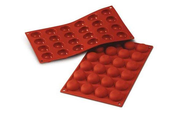 SILIKOMART SF009 MOLD 24 POMPONETTES Ø34 H 16MM 18ML NON-STICK GN1/3 -50° TO 250°