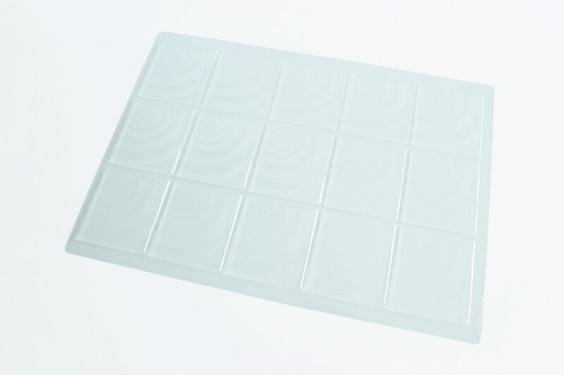 036128 PCB BLISTERS EMBOUTS RECTANGLES ONDES 8,5X7,5 CM 4PCES ***S/CD***