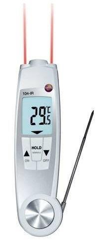 TESTO THERMOMETER PROBE/INFRARED 104-IR SENSOR STAINLESS STEEL PROBE FROM -30° ..+250°C -IP65 WATERPROOF