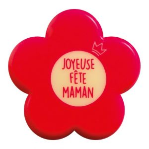 074141 PCB FLEURS CB BONNE FÊTE MAMAN Ø 4 CM 3 DESIGNS 96PCES ***S/CD***