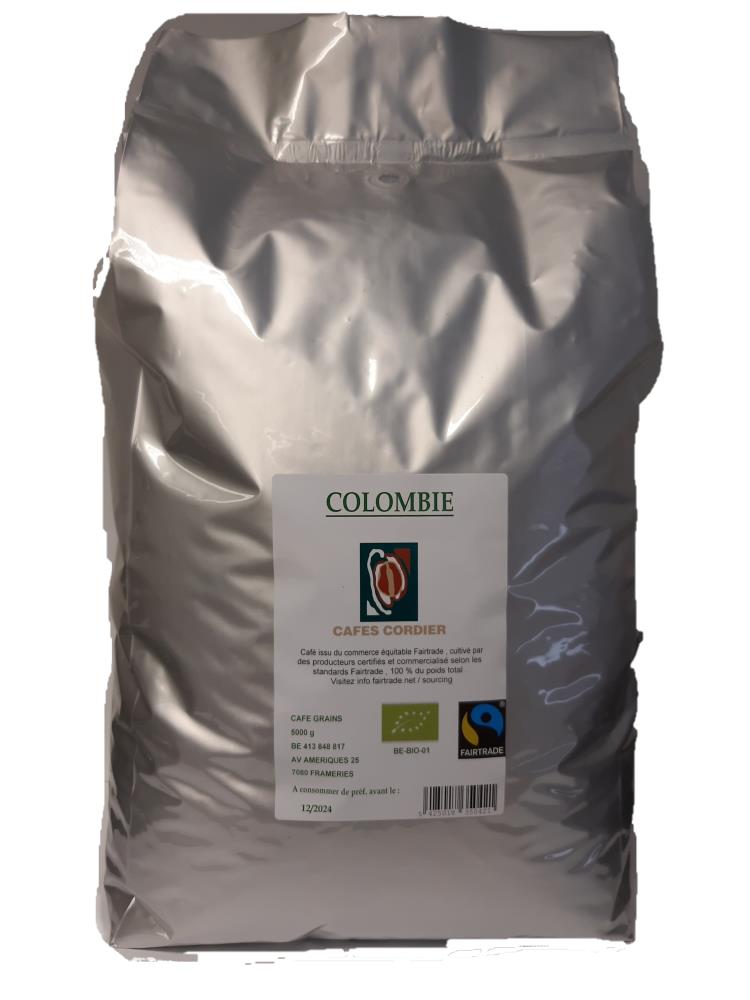 CAFE CORDIER COLOMBIE VRAC EN GRAINS 5KG