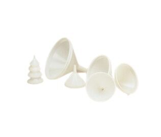 WIT PLASTIEK TRECHTER DIAM 31CM H 26CM=STUK