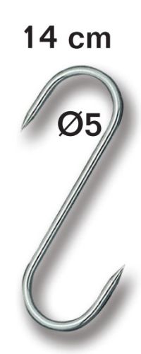 FISCHER STAINLESS STEEL HOOK 14CM ⌀ 5 MAX WEIGHT 60KG