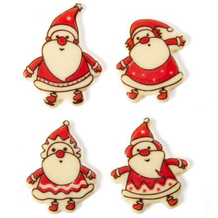 *FF*2015162 FIGURINES PÈRE NOËL EN CHOCOLAT 4,5 X 4 CM 120PCES ***S/CD***