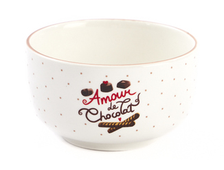 *FDS*BOL "AMOUR DE CHOCOLAT" Ø10,5CM H6CM