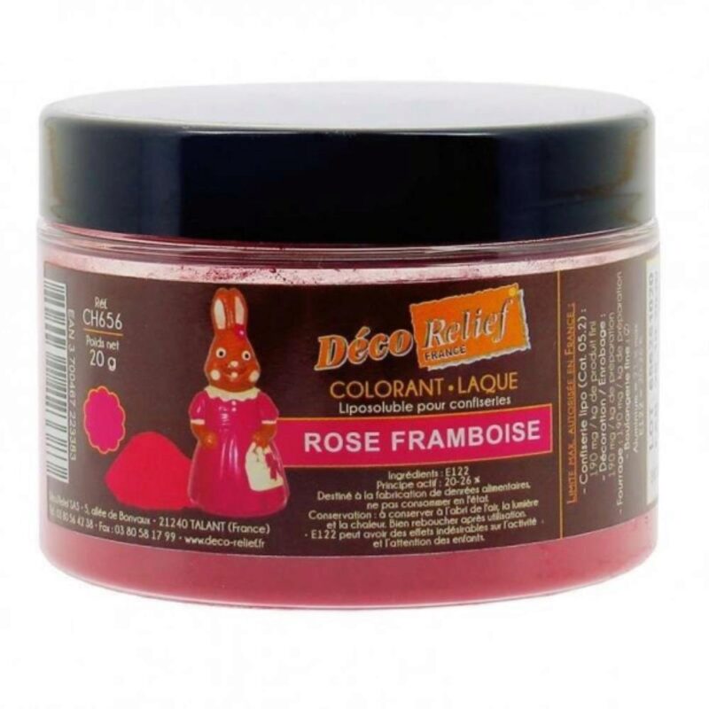 CHOCOLADE KLEURSTOF POEDERLAK ROZE FRAMBOOS 20GR