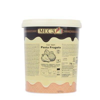 MEC3 18221 IJSPASTA GECONCENTREERDE AARDBEIEN 5KG = DOOS