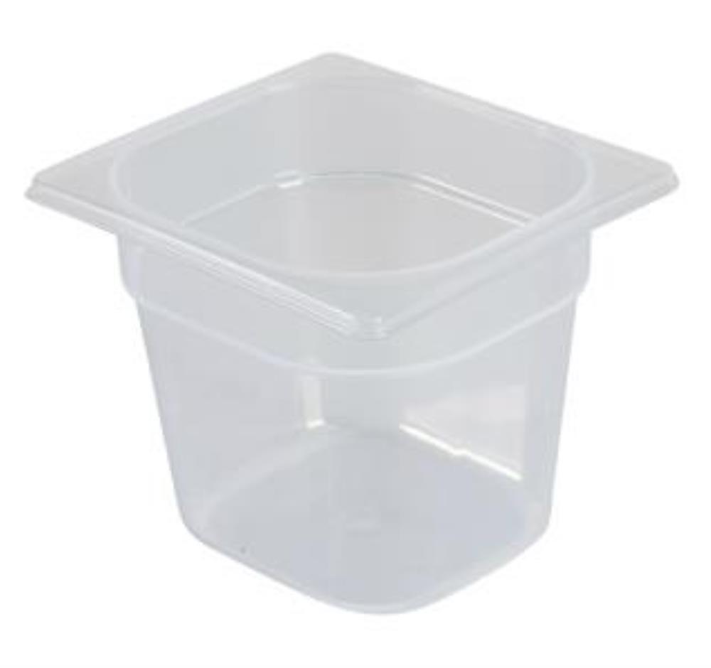 POLYPROPYLEEN GN BAK 1/6 H10CM IML HACCP GESCHAALD=STUK