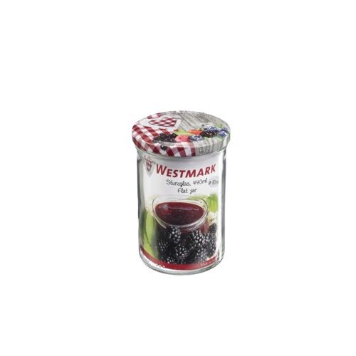 WESTMARK SET 6 JAM JARS 440ML-82MM GLASS SMOOTH FOST+ INCLUDED