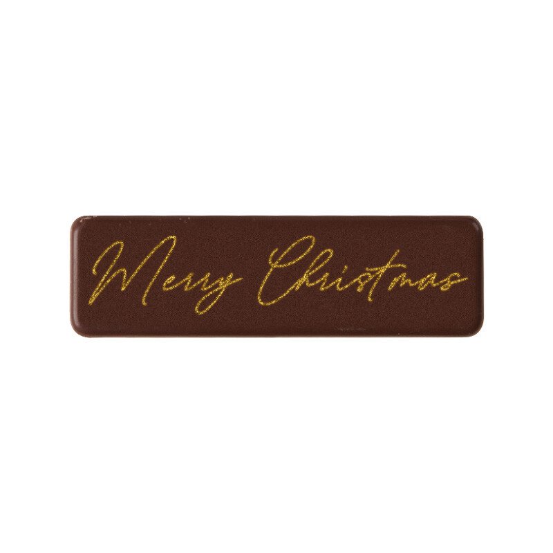 2015383 MERRY CHRISTMAS PLAAT 4.5X1.3CM 36ST ***S/CDE***