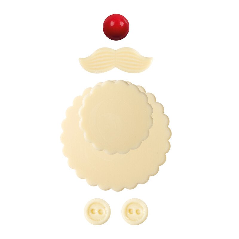 2015459 KERSTMAN BAARDSET 7,5 CM 20 STUKS ***S/CDE***