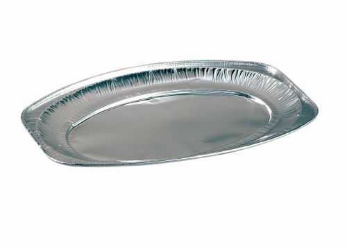 ALUMINIUM OVALE PRESENTATIESCHAAL ø430x292 DOOS VAN 60 STUKS*SCDE*