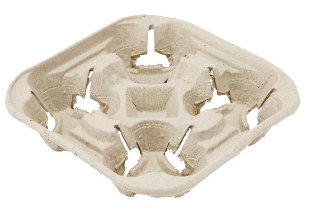 SUPPORT POUR 4 GOBELETS 220 PCESEN PULPE DE BOIS