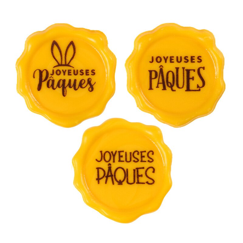 2069189 JOYEUSES PAQUES STAMP 3.8CM 120PCS