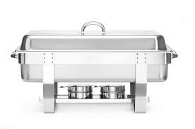 HENDI CHAFING DISH FIORA GN1/1- INOX 18/0 2 BURNERS 58.5X38.5XH31.5CM - 9L