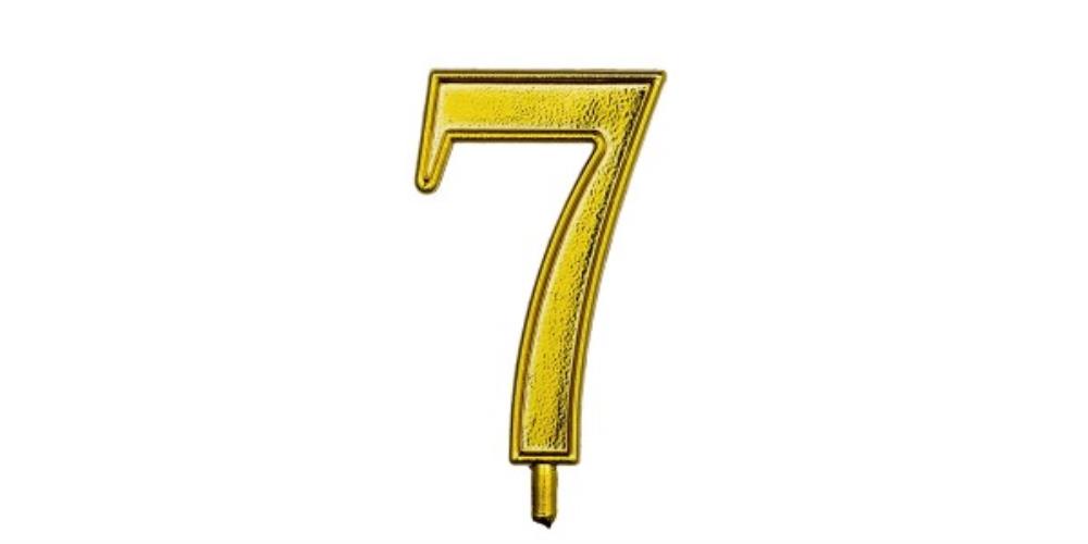 GOLD NUMBERS 7 10 PCS