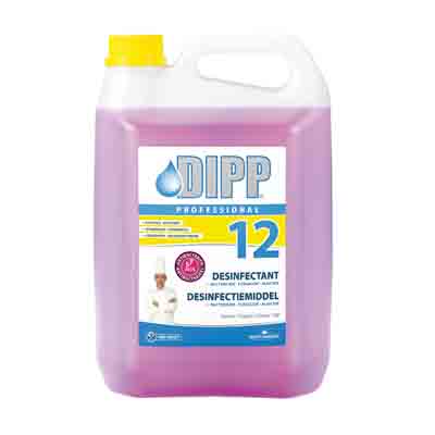 DIPP 12 DISINFECTANT FOR ALL KITCHEN SURFACES 5L