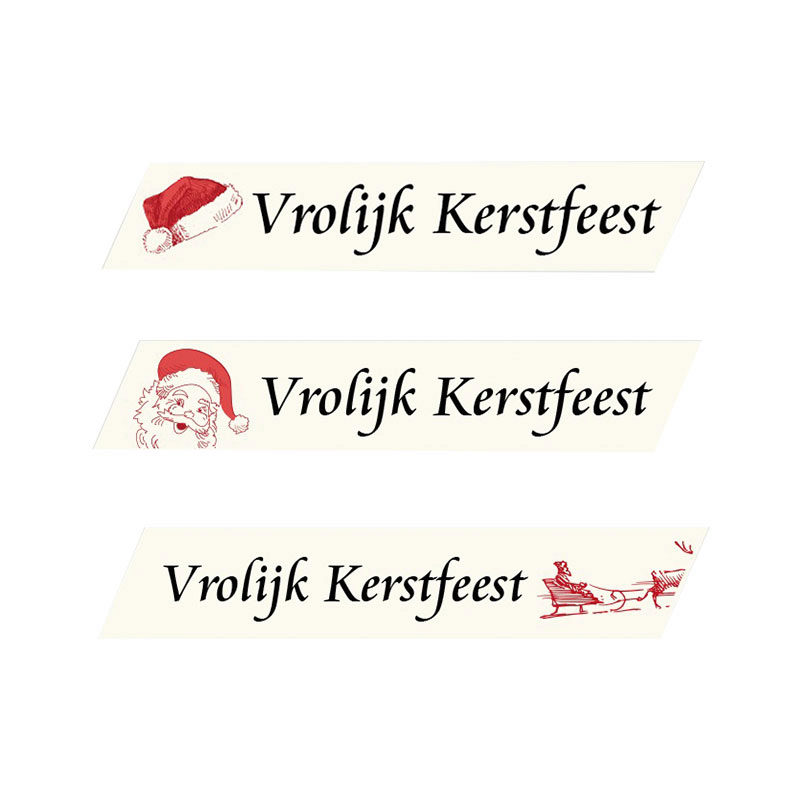1053113 PARALLELOGRAM VROLIJK KERSTFEEST 5 X 1 CM 360PCS