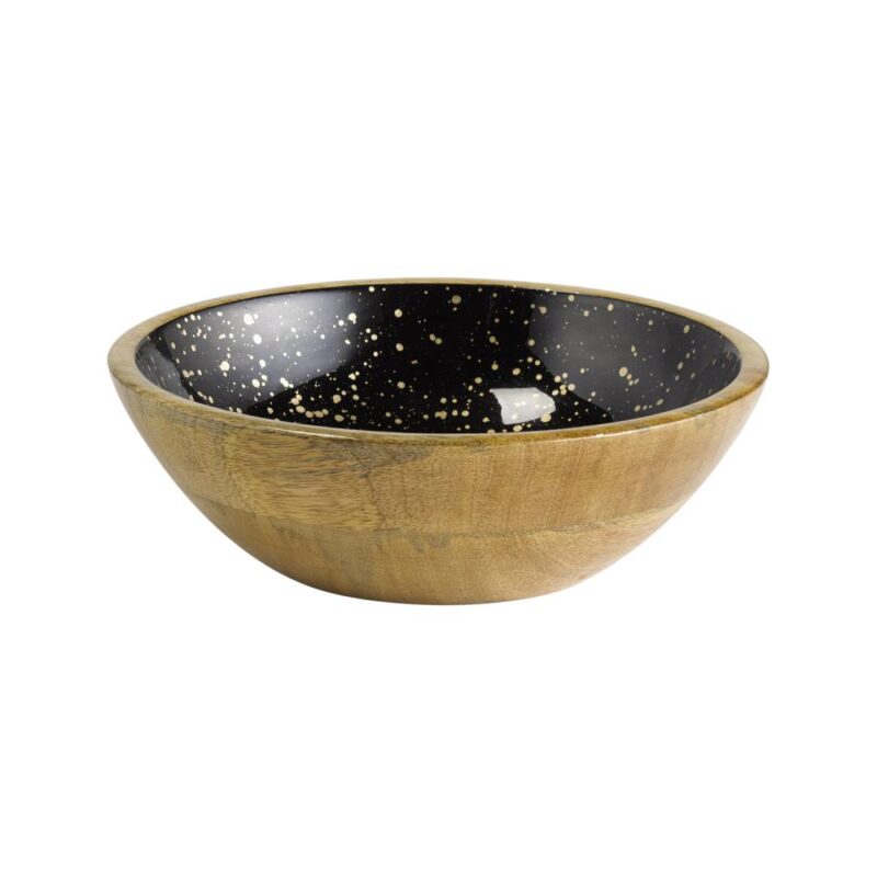 APS SALADESCHAAL 24CM-1.1L MANGO/ZWART EPOXYHARS-GOUD