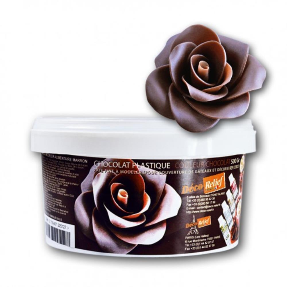 CHOCOLAT PLASTIQUE COULEUR CHOCOLAT 500GR**S/CD**