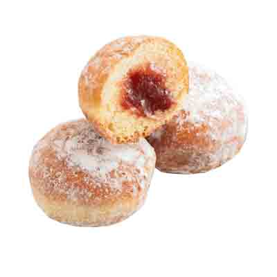 RMM 27055 MINI RONDE BEIGNET MET AARDBEIENVULLING70X 21GR = DOOS
