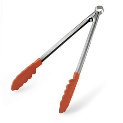 CUISIPRO UNIVERSELE SERVEERTANG ROESTVRIJ STAAL/ROOD SILICONEN 24 CM