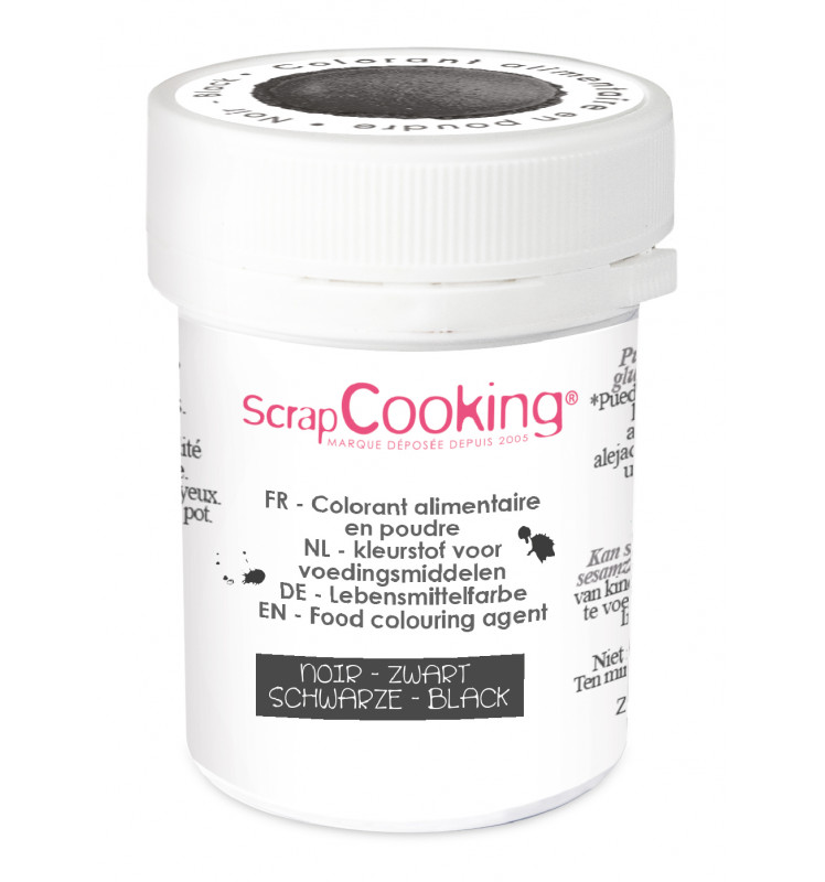 SCRAPCOOKING KLEURSTOF ARTIFICIEEL ZWART 5GR