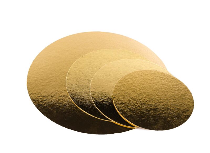 ROUND GOLD PIE COVER Ø 23CM CT 100PCS ***BARCHON ONLY***