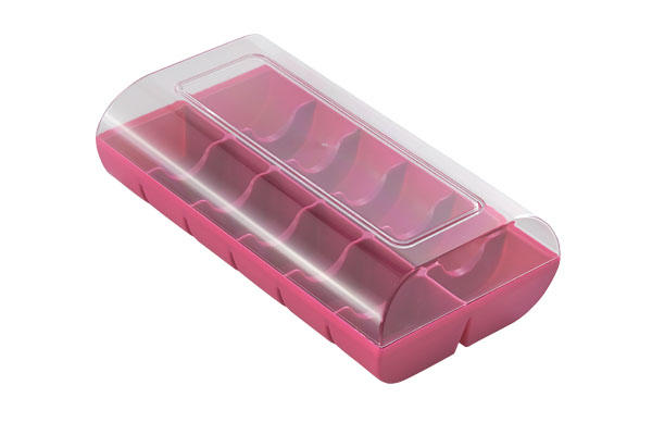 MACADO FUCHSIA DOOS VOOR 12 MACARONS  PAK VAN 10 STUKKEN
