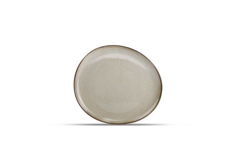 F2D GREY CERES ASSIETTE OVALISEE 21X18.5XH2CM - 604650