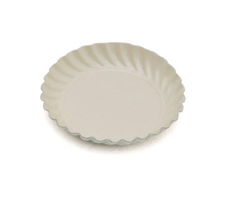 ROUND ECRU CARDBOARD PLATE Ø 88 MM FOST+ INCLUDED 100 PIECES