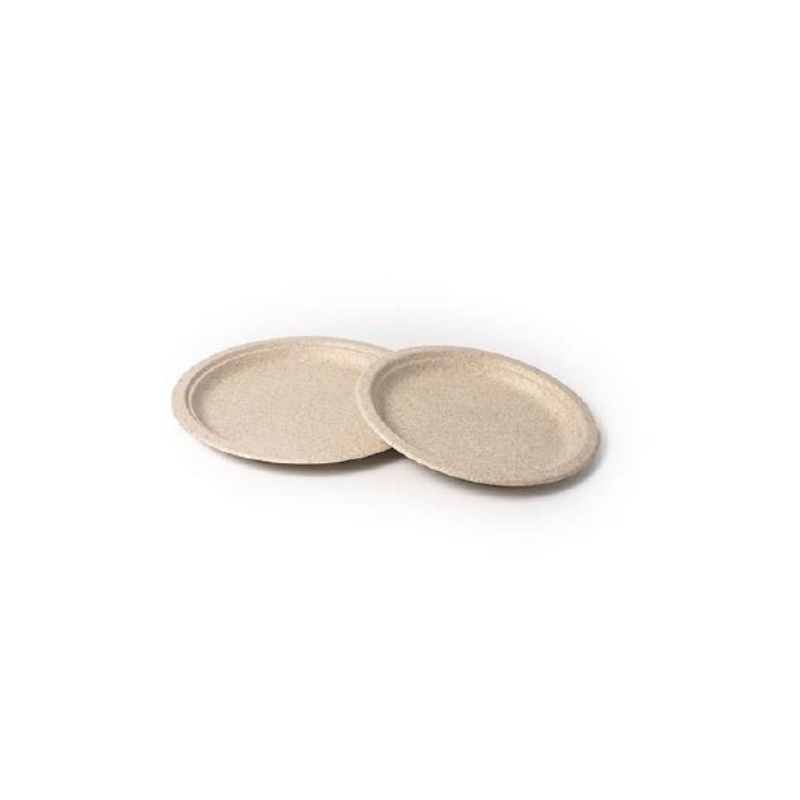 ROUND PLATE NATURAL WHEAT PULP Ø18CM 50PCS FOST+ INCLUDED