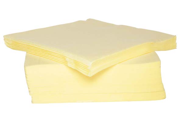 *FDS*C&T PROF SERVIETTE JAUNE PALE 38X38CM 40PCES