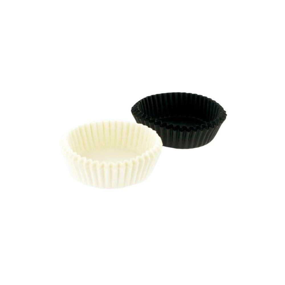 CAISSETTES CUP CAKE NOIR ET BLANCHE80PCES 