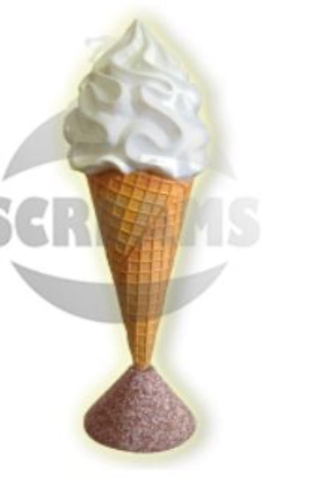 CORNET GEANT SOFT GLACE VANILLE HT140CMSOCLE BETON