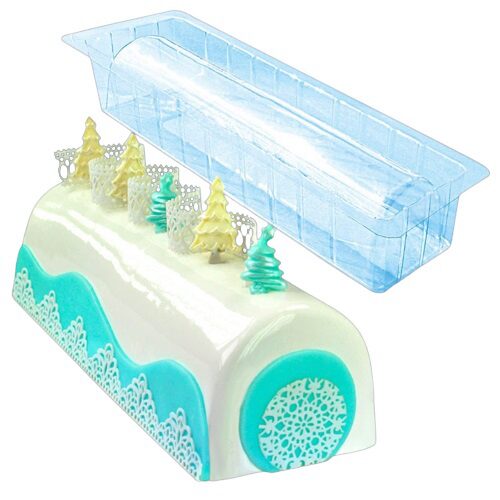 BU3001 MOULE A BUCHE STANDARD COURT EN PVC 26X8X7CM 6PCES