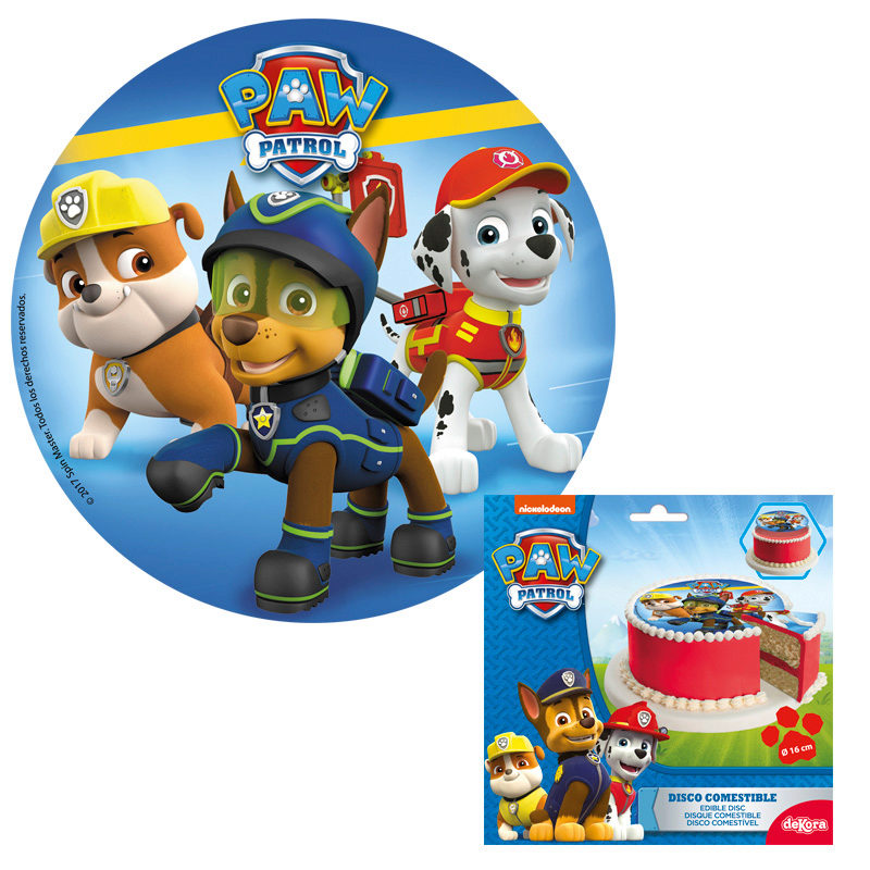 PAW PATROL SUIKERSCHIJF 16CM