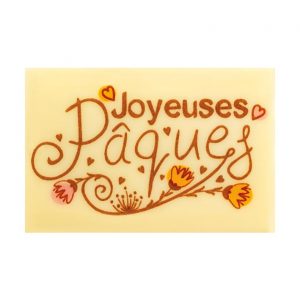 074046 PCB RECTANGLES CB PÂQUES EN FLEURS 5X3,3 CM80PCES ***S/CD***